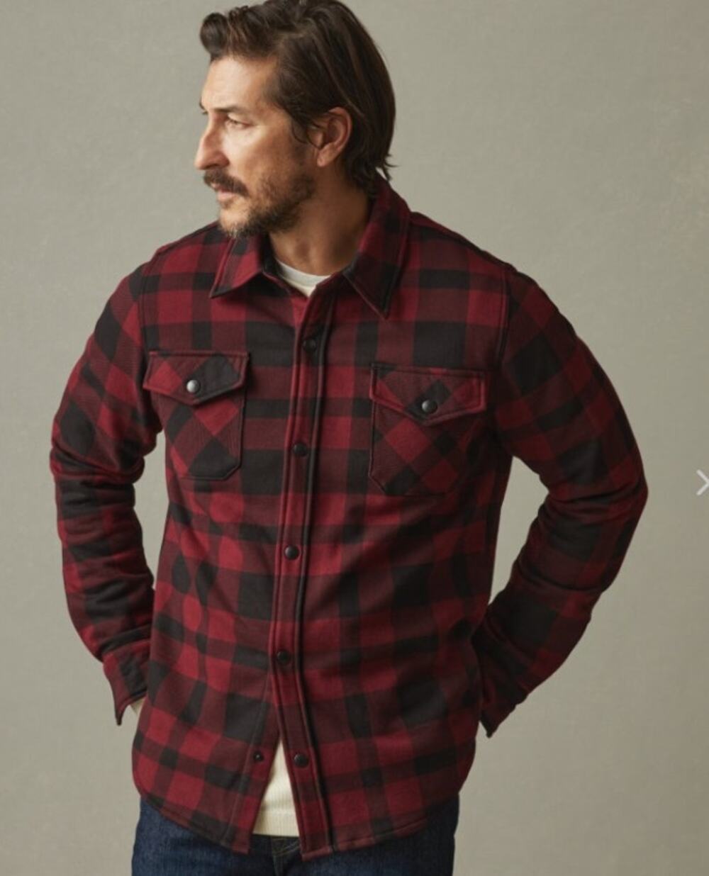 American Giant Unisex Redwood Fleece Button-Up Overshirt